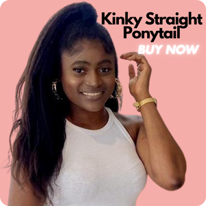 Kinky Straight Drawstring Ponytail