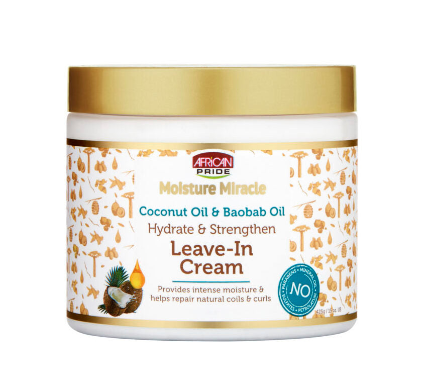 Moisture Miracle Coconut Oil & Baobab Leave-In Cream Jar 443ml