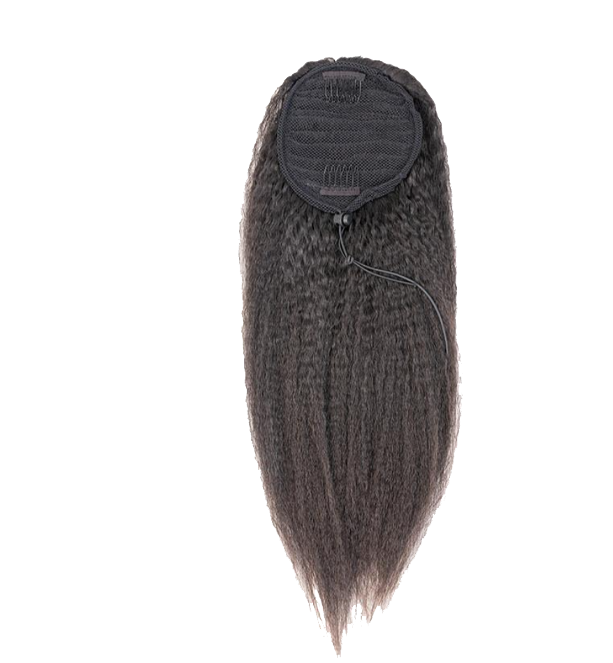 Kinky Straight Drawstring Ponytail