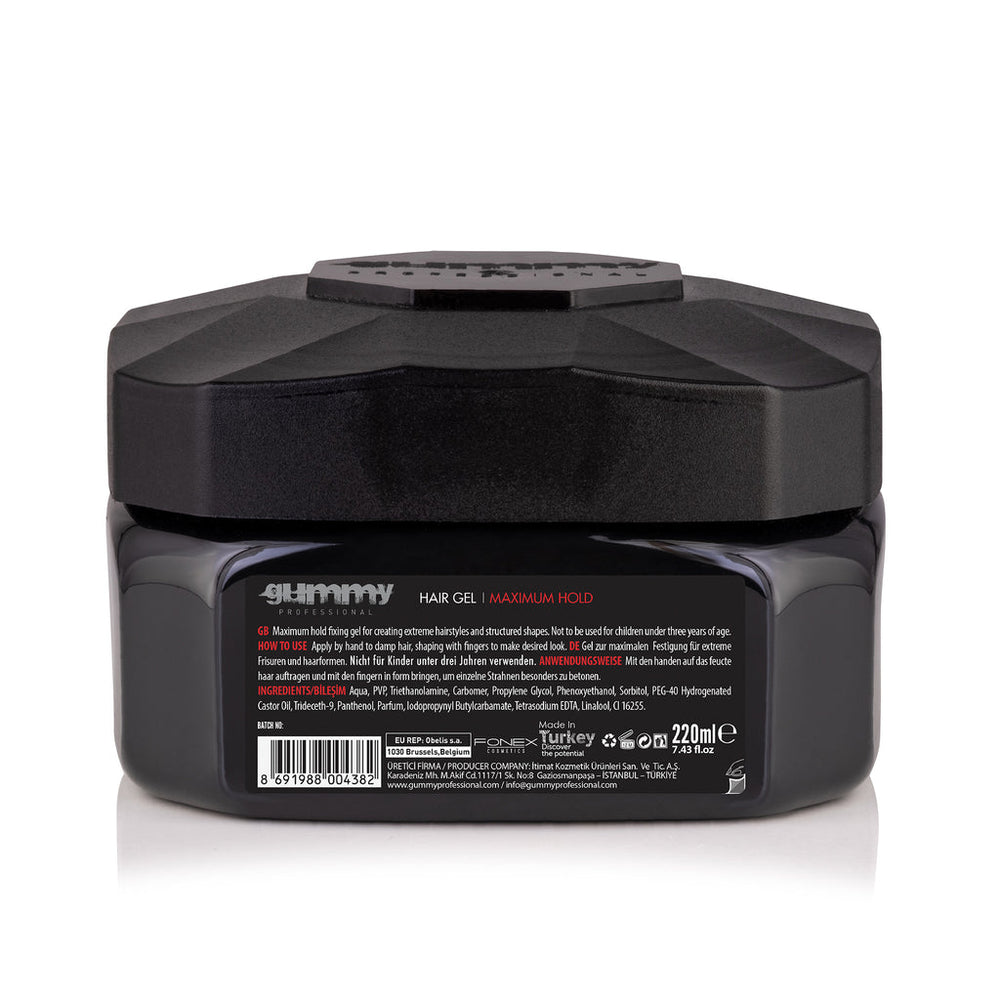 Hair Gel Maximum Hold Red 220ml