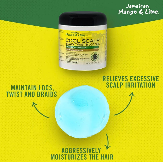 Cool Scalp Braid, Twist & Loc Gel, Mentholated 177ml