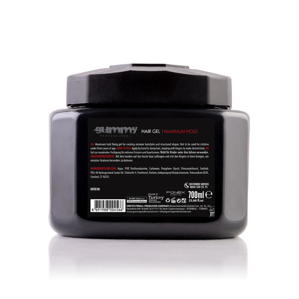 Hair Gel Maximum Hold Red 700ml