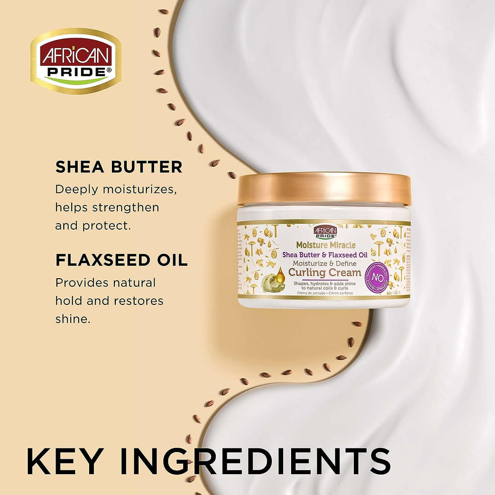 Moisture Miracle Shea Butter & Flaxseed Oil Moisturize & Define Curling Cream 340g