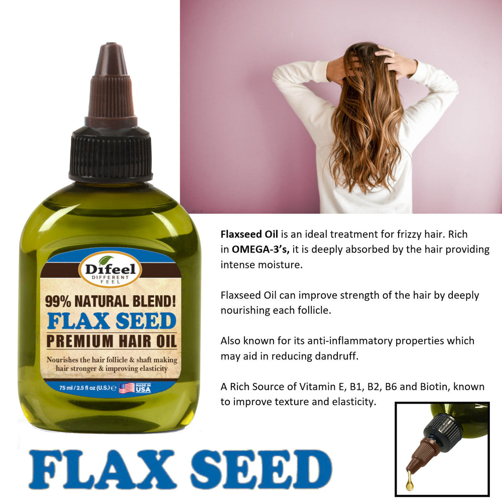 Premium Natural Flax Seed Hair Oil 75ml