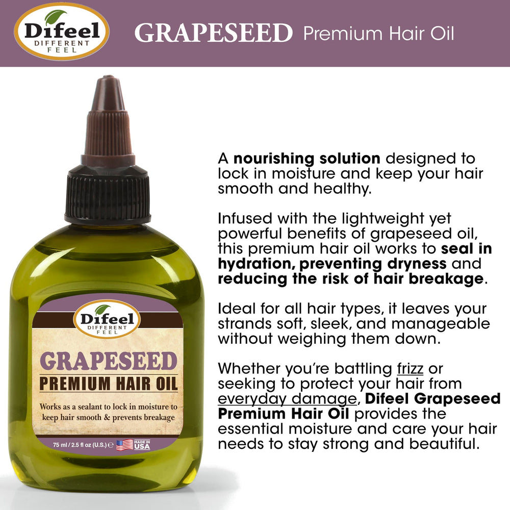 Premium Natural Grapeseed Hair Oil 75ml