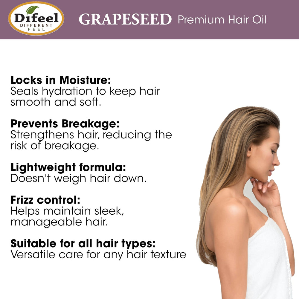 Premium Natural Grapeseed Hair Oil 75ml