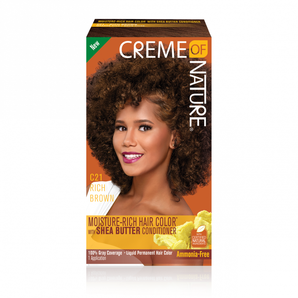 Moisture-Rich Hair Color with Shea Butter Conditioner - C21 Rich Brown