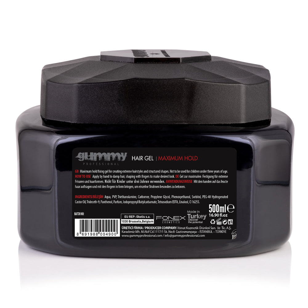 Hair Gel Maximum Hold Red 500ml