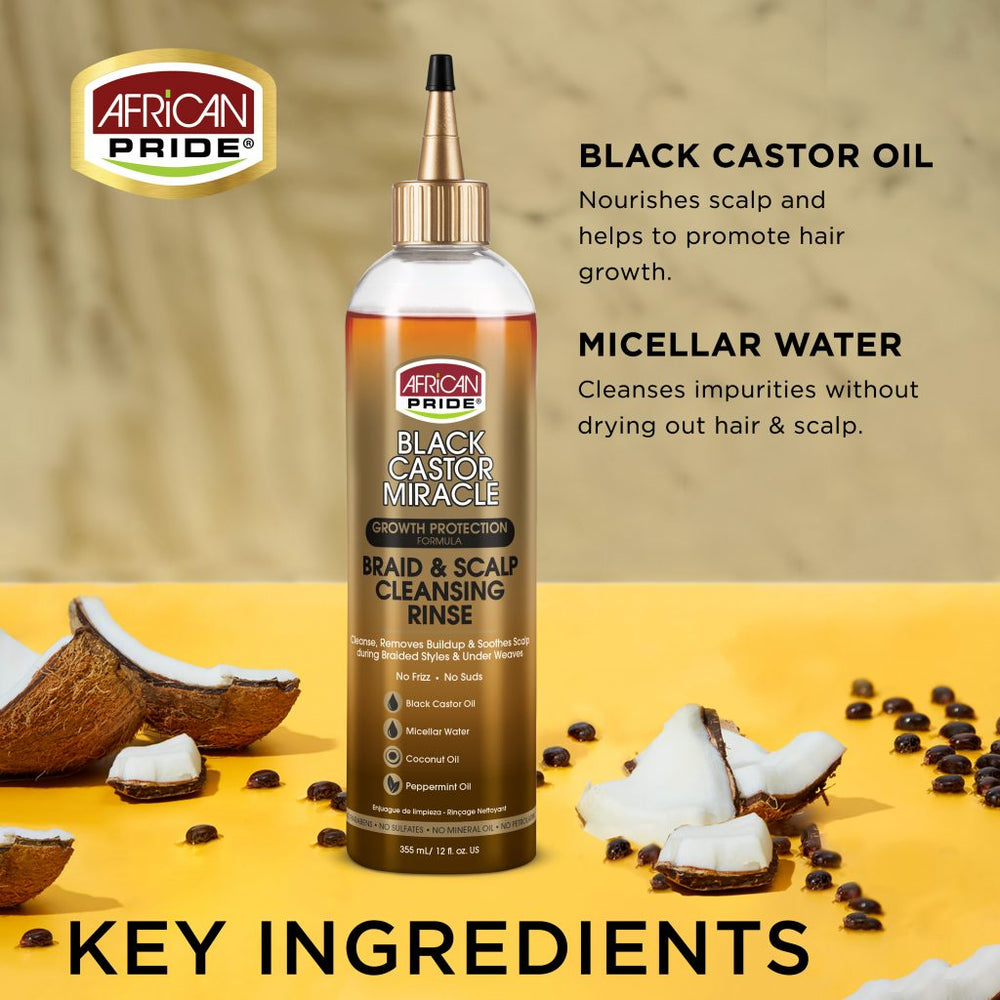 Black Castor Miracle Braid & Scalp Cleasing Rinse 355ml