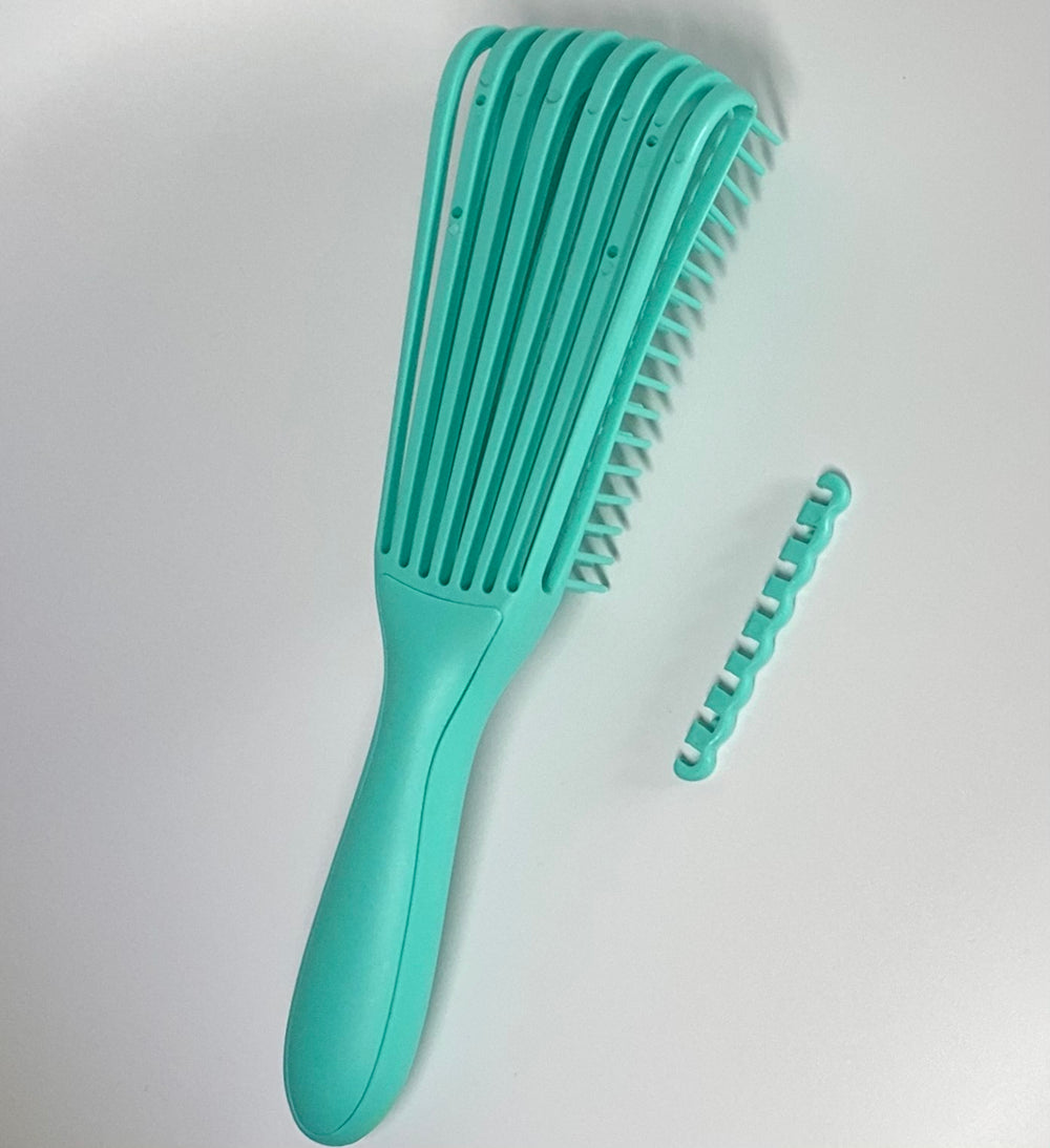 Detangler Brush, Wide Tooth & Tail Comb Set (Green)